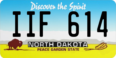 ND license plate IIF614