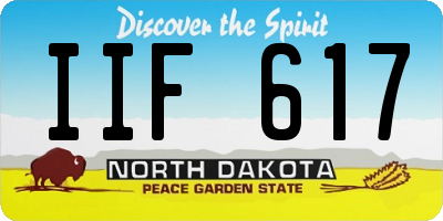 ND license plate IIF617