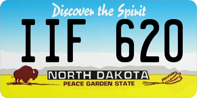 ND license plate IIF620