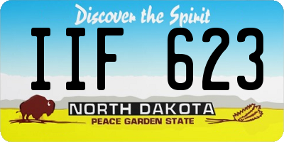 ND license plate IIF623