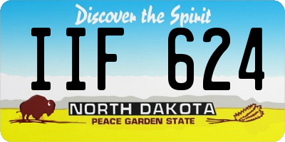 ND license plate IIF624
