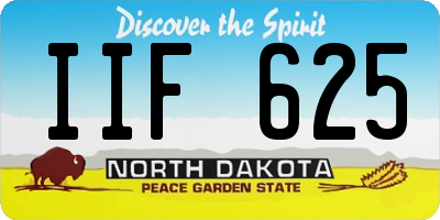 ND license plate IIF625