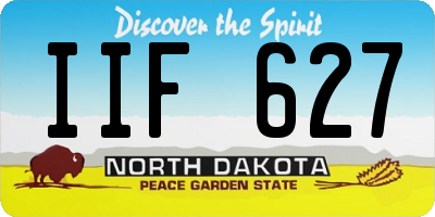 ND license plate IIF627