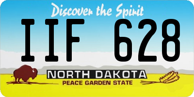 ND license plate IIF628