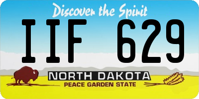 ND license plate IIF629
