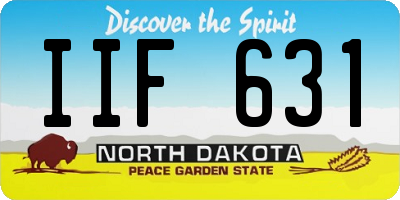 ND license plate IIF631