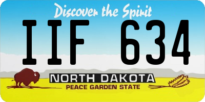 ND license plate IIF634