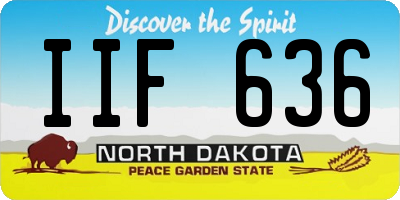 ND license plate IIF636