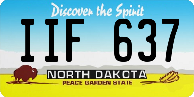 ND license plate IIF637