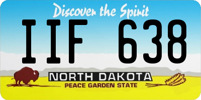 ND license plate IIF638
