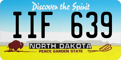 ND license plate IIF639