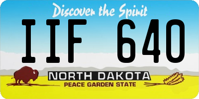 ND license plate IIF640