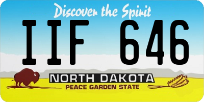 ND license plate IIF646