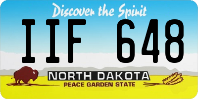 ND license plate IIF648