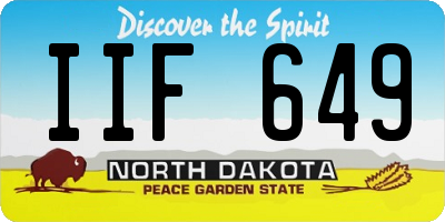 ND license plate IIF649
