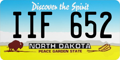 ND license plate IIF652