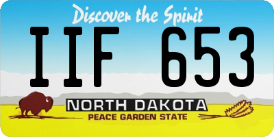 ND license plate IIF653