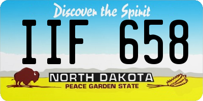 ND license plate IIF658