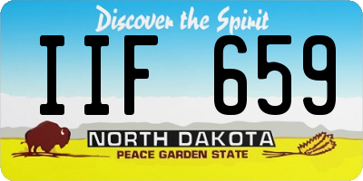 ND license plate IIF659