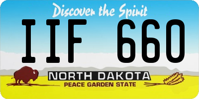 ND license plate IIF660