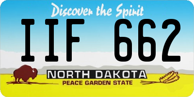 ND license plate IIF662