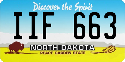 ND license plate IIF663