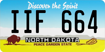 ND license plate IIF664