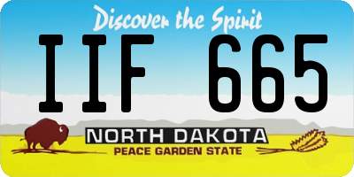 ND license plate IIF665