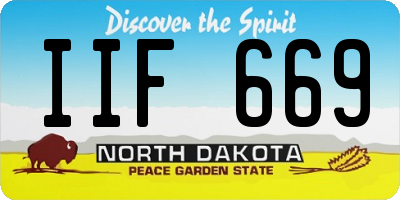 ND license plate IIF669