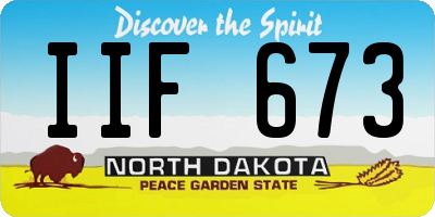 ND license plate IIF673