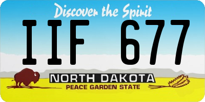 ND license plate IIF677