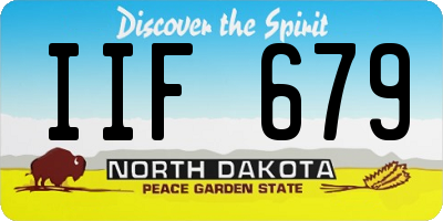 ND license plate IIF679