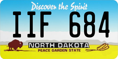 ND license plate IIF684