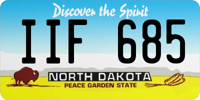 ND license plate IIF685