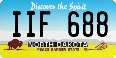 ND license plate IIF688