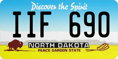ND license plate IIF690
