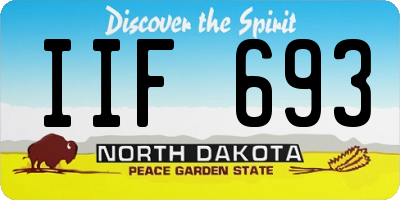 ND license plate IIF693