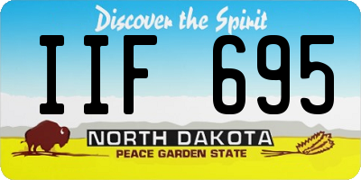 ND license plate IIF695