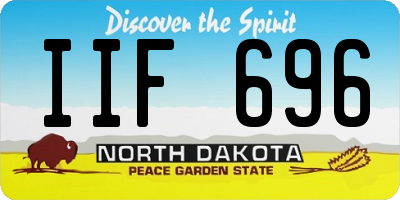 ND license plate IIF696