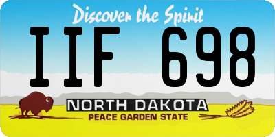 ND license plate IIF698