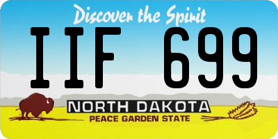 ND license plate IIF699