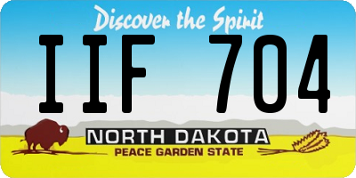 ND license plate IIF704