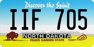 ND license plate IIF705