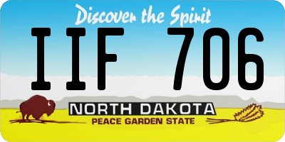 ND license plate IIF706