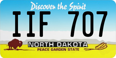 ND license plate IIF707