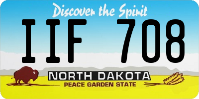 ND license plate IIF708