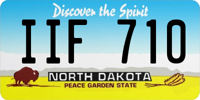 ND license plate IIF710