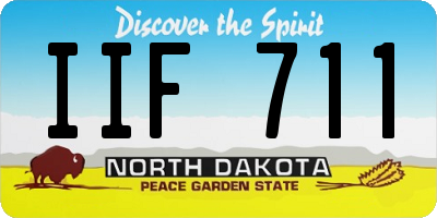 ND license plate IIF711