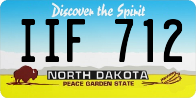 ND license plate IIF712