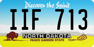 ND license plate IIF713